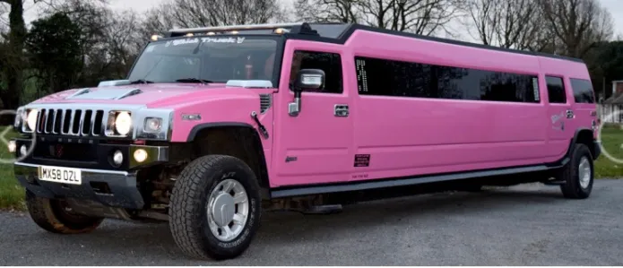 pink limousine for hire